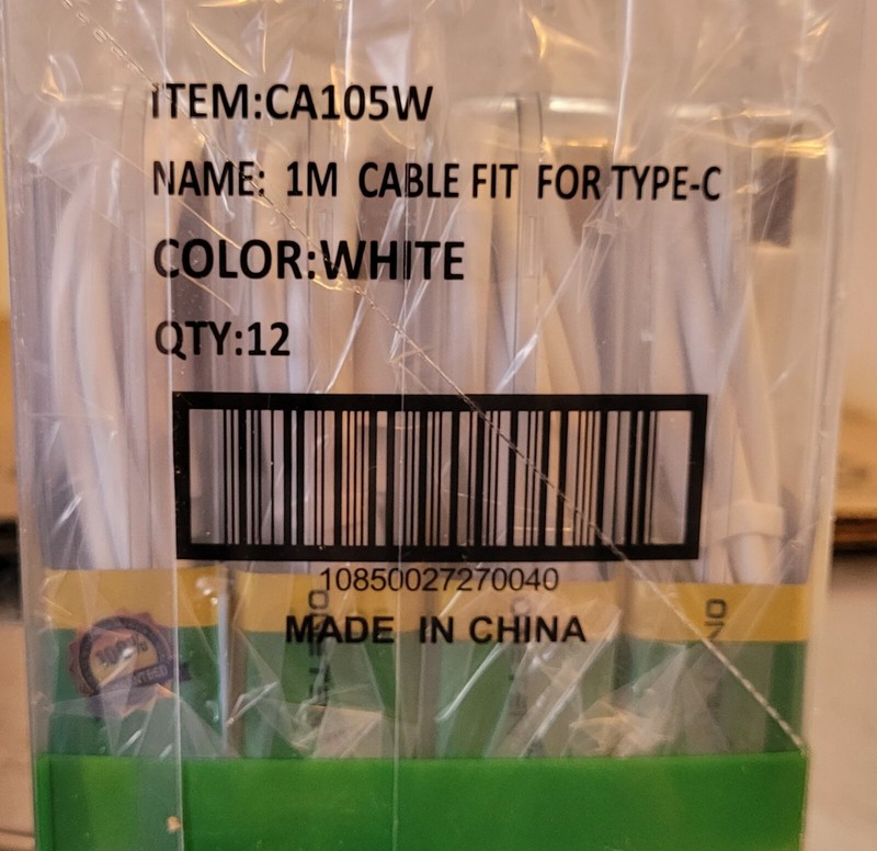 USB Cable Type C Android ONETEN 3.3ft Charge Sync Cable Case LOT OF 12 gallery