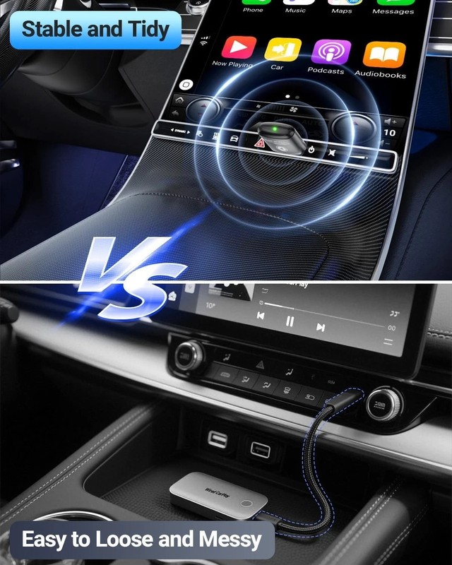 vnilrgle Wireless CarPlay Adapter for Apple iPhone（2026 Upgraded） Mini Design... gallery