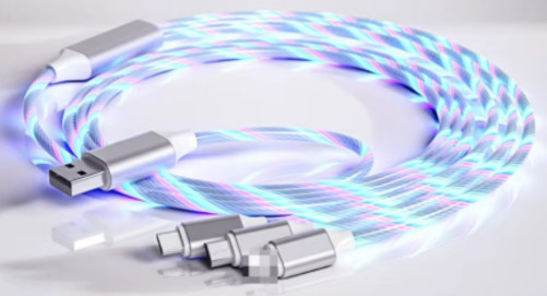 3 in 1 USB Charger light Cable For iphone&samsung Type C Charge 1.2M gallery