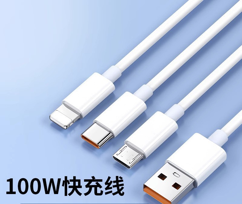 3-in-1 Fast Charge Wall Charger w/ Cable USB-A to USB-C Micro-USB gallery