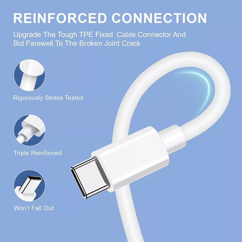 3FT Wholesale LOT USB-C to USB-C Fast Charging Cable Type C Data SYNC Cable gallery