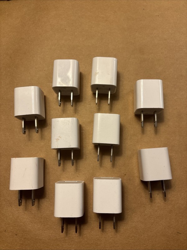 LOT OF 10 Genuine OEM Apple A1385 USB Power Adapter Cube Charger iPhone iPad