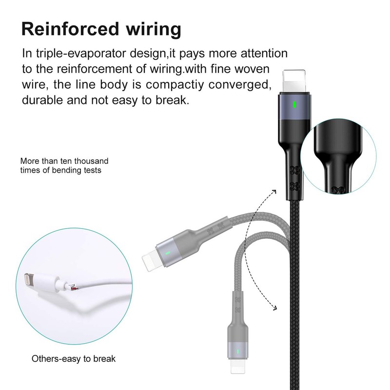 Multi Charging Cable 2Pack 4FT 4 in 1 Nylon Braided USB Fast Charging Cord Ad gallery