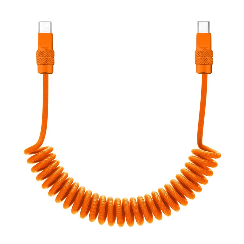 chubbycable Curly Chubby 240W Coiled USB C Fast Charging Cable Durable Braide…