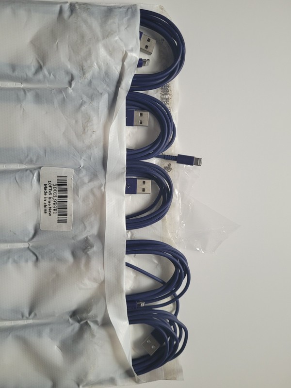 5× 10' USB A to iPhone Charging Cable for iPhone 14 13 12 11 Pro Max XR 8