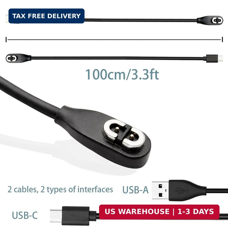 2-Pack Charging Cables Compatible with Shokz Bone Conduction Headphones, Magneti gallery