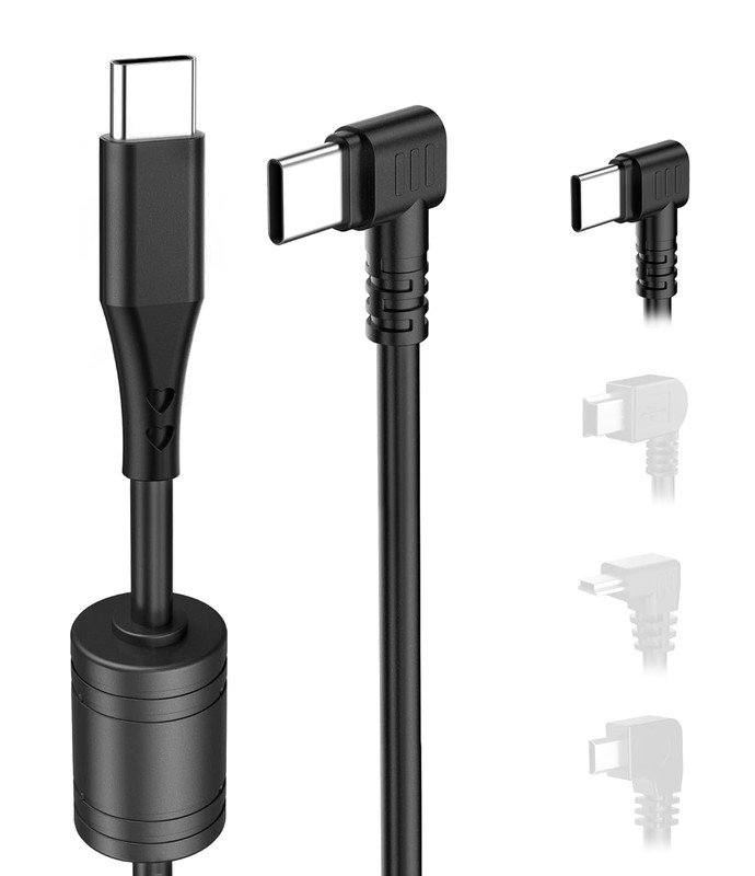 Dash Cam Power Cord,(10Ft) USB C to USB C Dashcam Charger Cable,Thicker Shielded