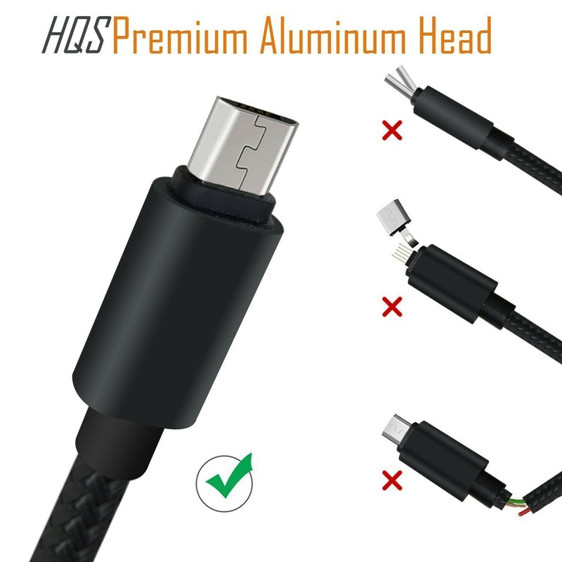 Short Micro USB Cable 8 Inches Short Nylon Braided High-Speed USB to Micro US... gallery
