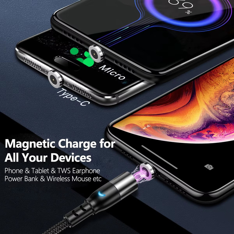 6PCS Magnetic Charging Adapter Tips Replacement Connectors Fast Charge for USB-C gallery