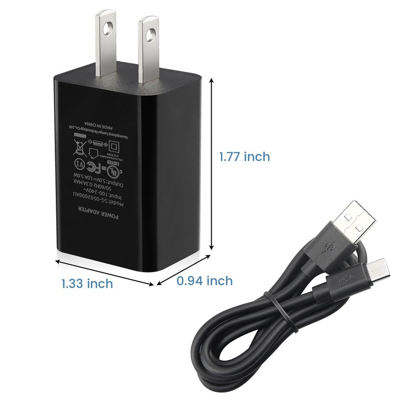 Charger for TCL Flip Pro, Jitterbug 2 Lively Smart 3 Phone, Sonim Black gallery