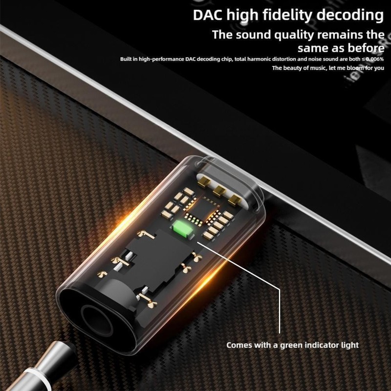 USB-C Type C Adapter Port to 3.5MM Aux Audio Jack Earphone W2I9 H4X7 B0R3 gallery