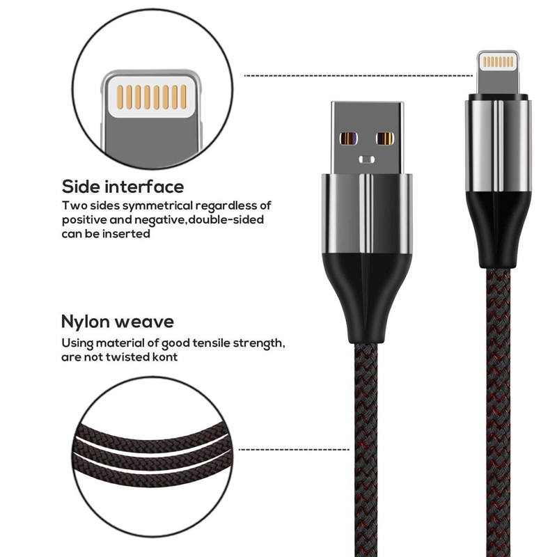 Short iPhone Charger [MFi Certified], 3 Pack 1 feet Short Lightning Cable & D... gallery