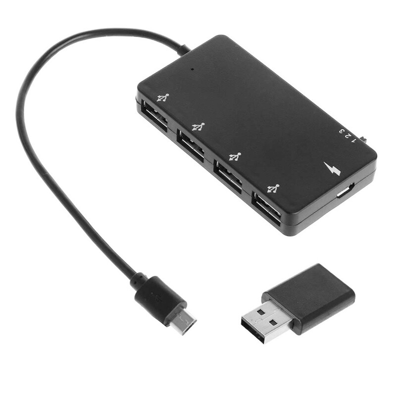 USB C Hub 5 in 1 Splitter with 4 USB 2.0 Support OTG for Android/for Wind