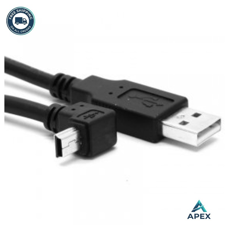 Mini USB Cable 0.5M 90 Degree Angled 5 Pin Male Data Sync Charge Extension Cord gallery