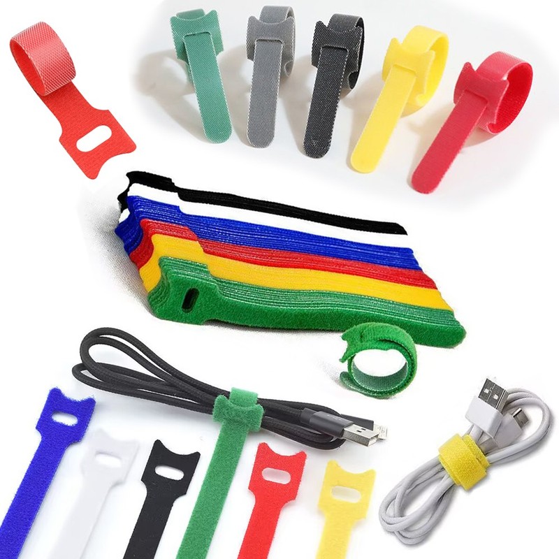 100 Pcs Releasable Nylon Cable Ties, Reusable Wire Straps for Earphones gallery