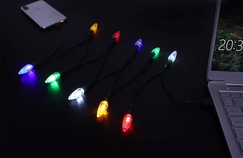 LED Christmas Light Phone Charger Cord Type C 50inch 10led Multicolor Bulbs C... gallery