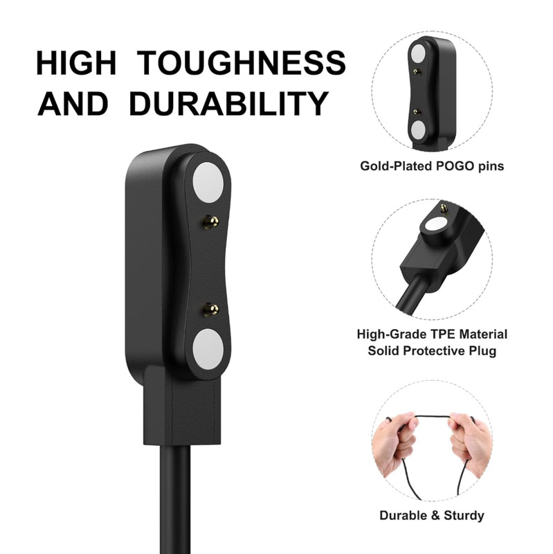 2 Pack for Raycon Bone Conduction Headphones Charger Magnetic USB Charging Cable gallery