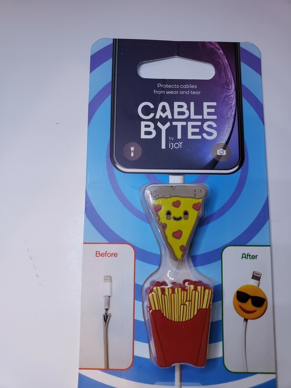 Protect Cables From Wear/Breaking Cable Bytes Pizza Slice & Fries by iJoy. gallery