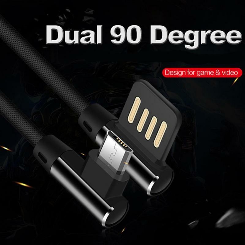 RIGHT ANGLE 90 DEGREE 10FT LONG USB CABLE POWER CORD For SAMSUNG PHONE & TABLET gallery