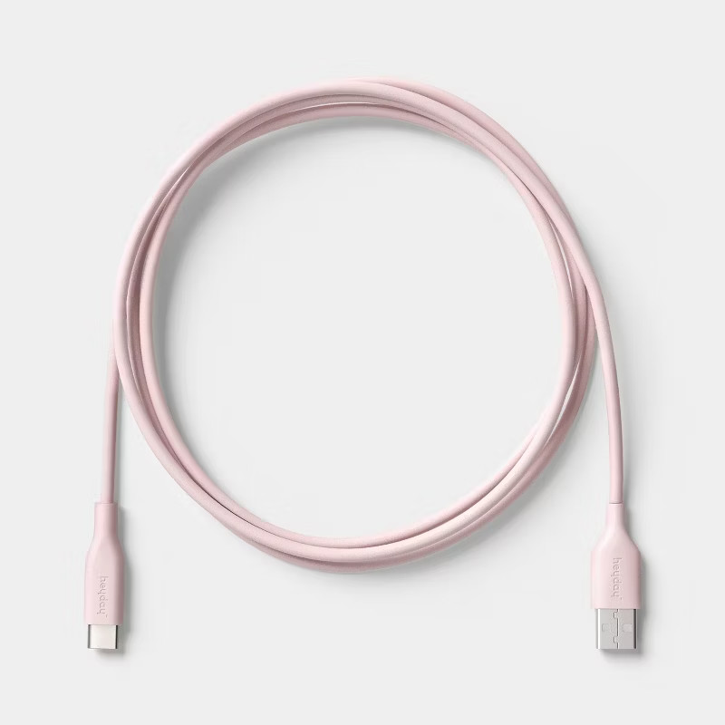 6ft USB-A to USB-C Silicone Cable – heyday™ Cosmetic Pink