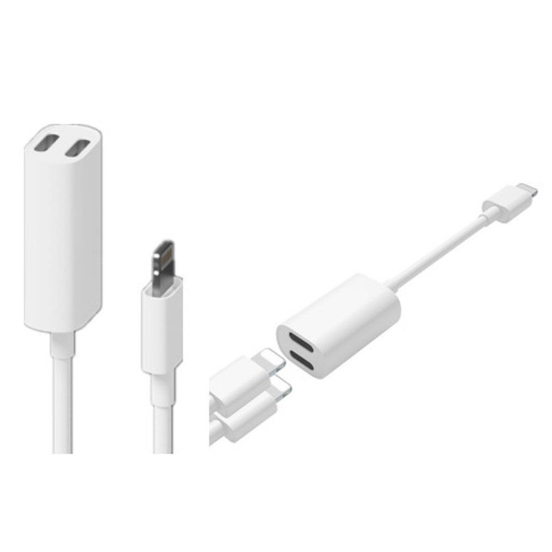 2 In 1 Adapter Earphone Jack Audio Charge Cable For iPhone X XS MAX XR 8 7 Plus gallery