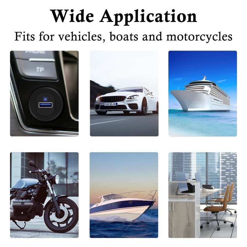 Single Port USB 3.0 Car Mount Flush Cable Male To Female Extension 1ft Dashboard gallery