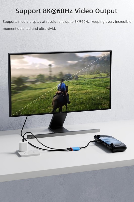 USB-C Splitter Adapter for AR Glasses, Charge & Play for Switch, Steam Deck, iPh gallery
