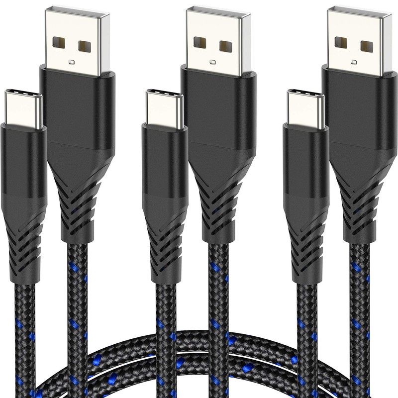 3 Pack 3ft USB C Charger Cord Braided USB A to Type C Fast Charging Lead gallery
