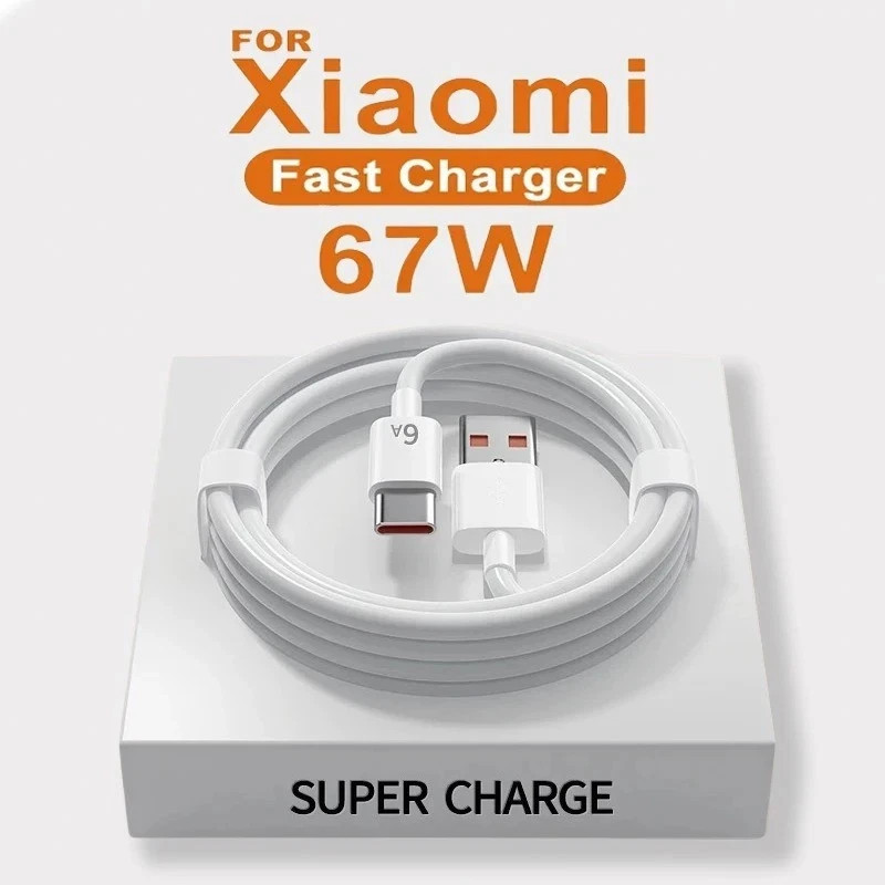 Xiaomi 67W Fast Charger USB Type C Cable for Mi 11 12 POCO Redmi