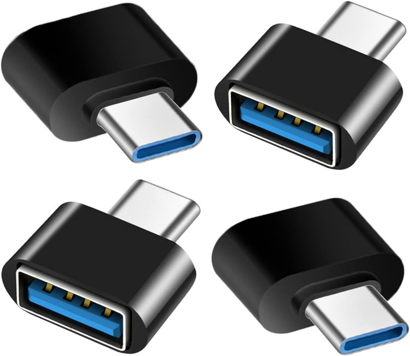 USB C to USB Adapter 4 Pack, USB Female to Type C Male OTG Adaptor, USB C Adapte