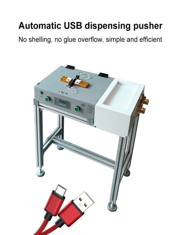X058 Semi-automatic Dispenser USB Cable Dispensing and Shell Pressing Machine gallery