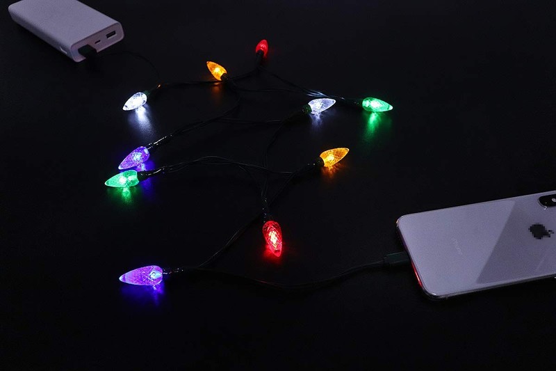 LED Christmas Light Phone Charger Cord Type C 50inch 10led Multicolor Bulbs C... gallery