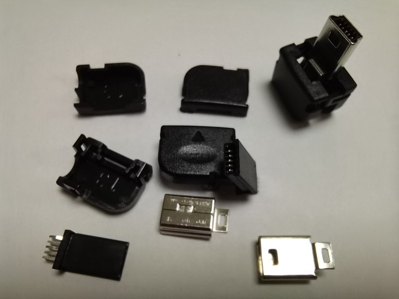 50 pcs 10 Pin Mini USB Plug Male Socket Connector Plastic for Philips 90 Degree gallery