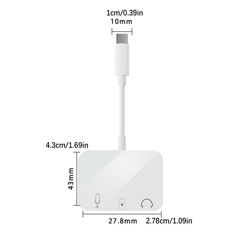 Multi-Port Type-C USB 3.5mm Audio Earphone Speaker Mic Live-Streaming Adapter a gallery