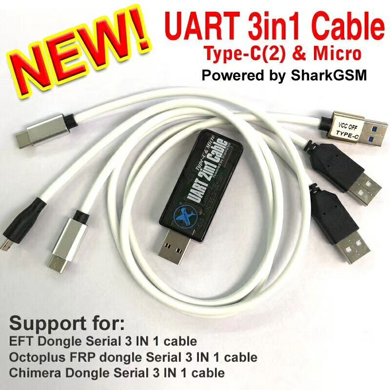 new UART 3in1 Cable Type-C(2) & Micro repair for EFT Chimera