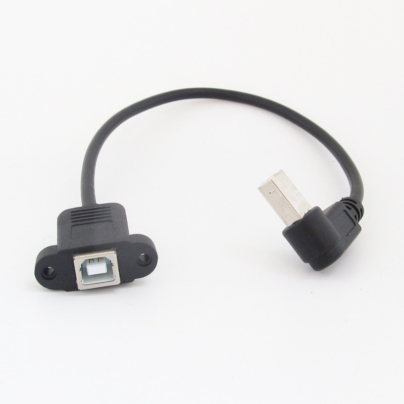 10pcs 30cm Printer Scanner Extension B Cable Right Angle Male to Female Screw gallery