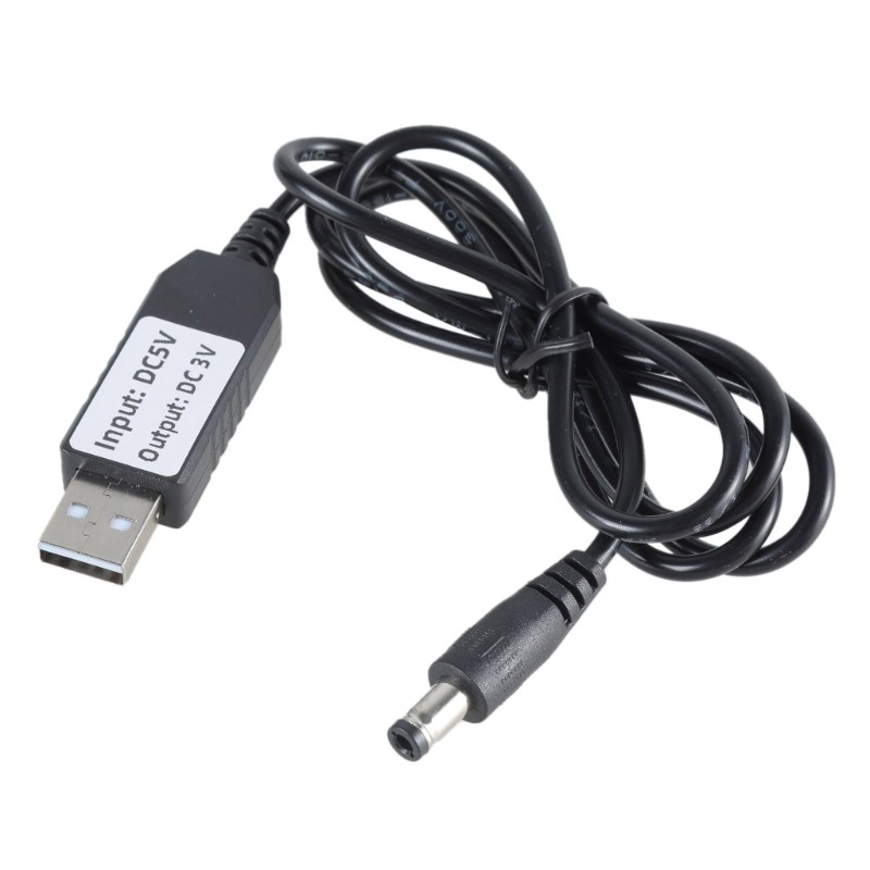 3.28ft Length 5V USB to 3V DC5521 Plug Male Power Adapter Line Charging Cord