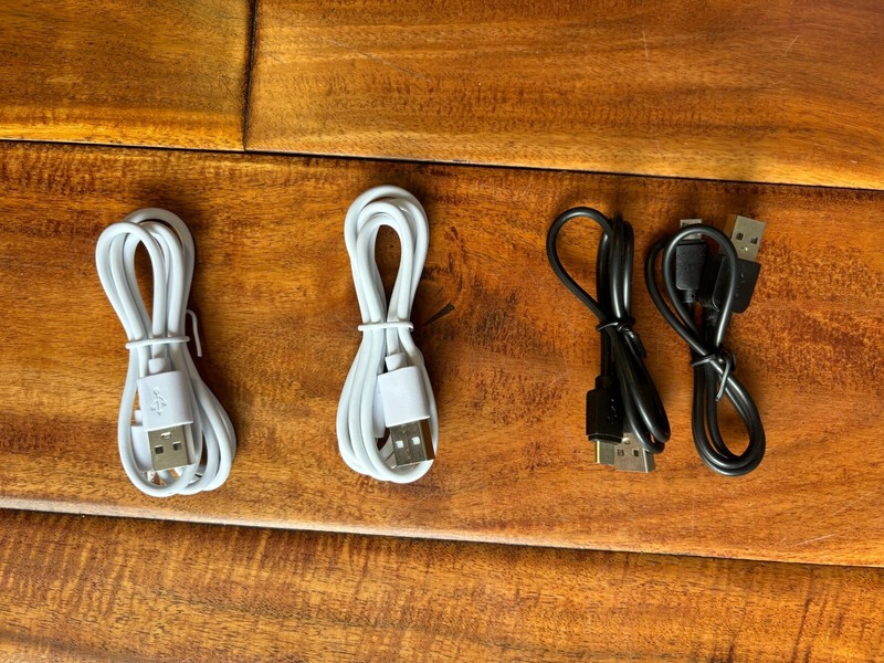 NWOT Set of 4 USB Cables (2) White 33" (L) & (2) Black 18" (L) gallery