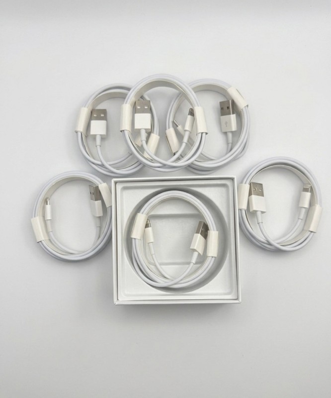 6 Pack Apple Mfi Certified 6ft. (2m) Lightning to USB Cable Fast Charger – White