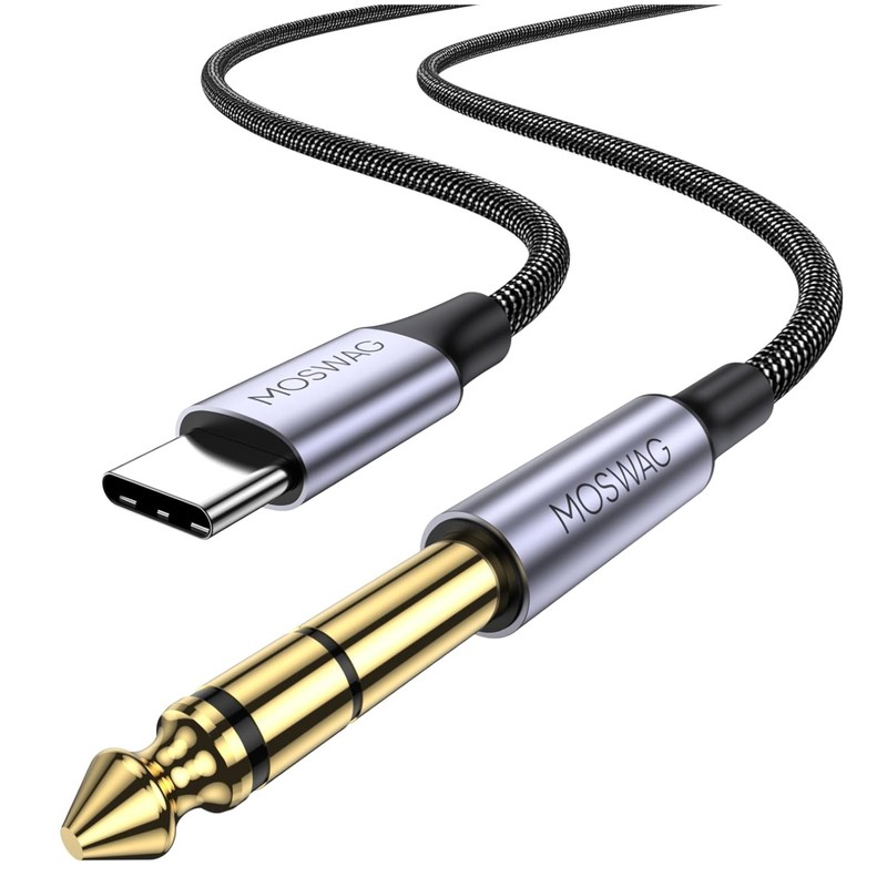 High-Quality USB C to 6.35mm Male Stereo Audio Cable 32.8 ft