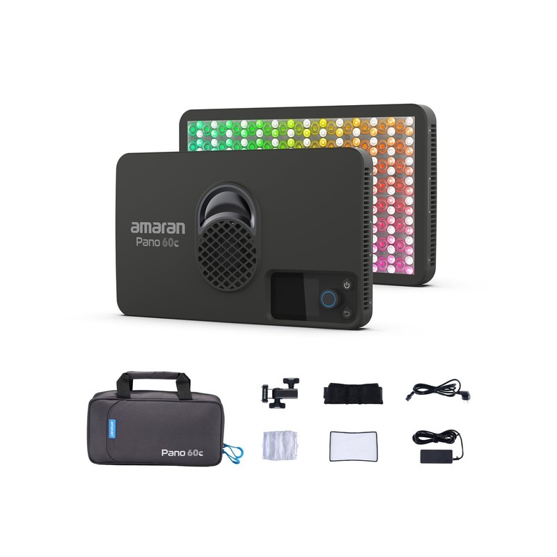 amaran Pano 60c Kit,Compact 60W RGBWW Full Color Panel Light,Support USB-C PD...
