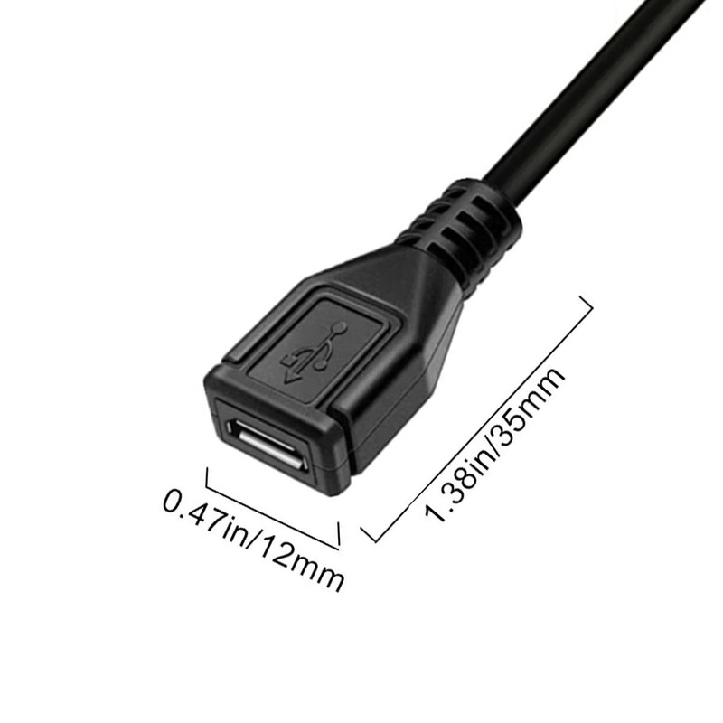 0.2M 3A DC 5.5x2.5mm Male To Micro USB 5 Pin Female Power Extension Cable gallery