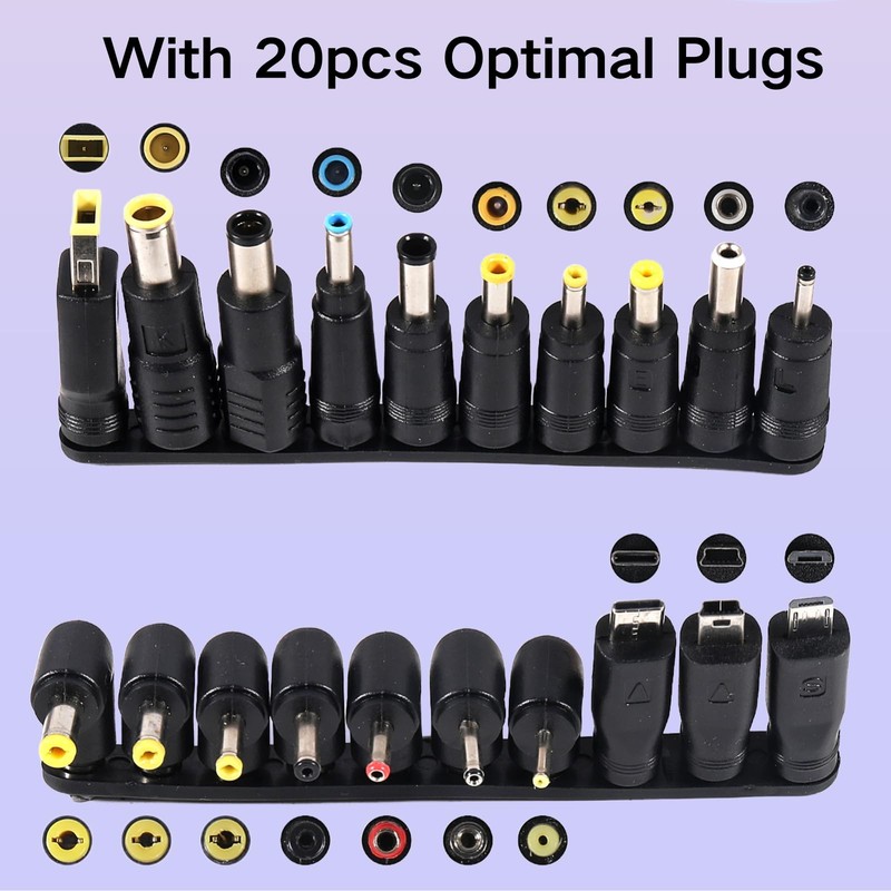 3.3ft USB To DC 5.5x2.1mm 5V Power Cord Charging Cable 20 Connector Tips gallery