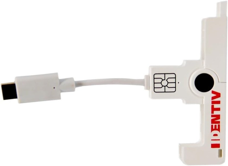 USB Smart Card Reader Type C Compatible with MacBook Clear Ultra Compact Design gallery