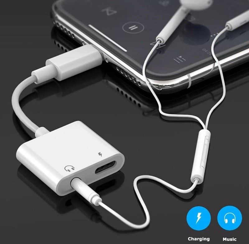 Dual Adapter 3.5mm Headphone & Charger 2in1 Adapter for iPhone gallery