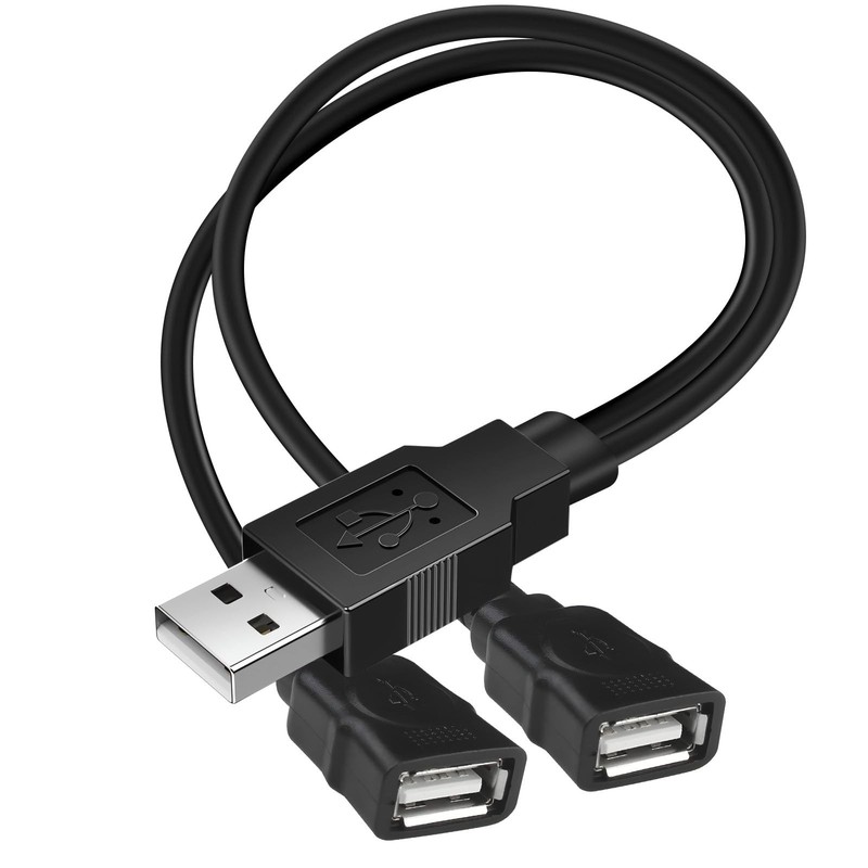 Usb splitter to Dual USB Female Cable Adapter, for Charging/Data Transfer Dua...