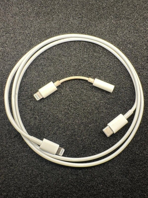Apple USB-C to Lightning Cable + Lightning to 3.5mm Adapter Bundle Genuine