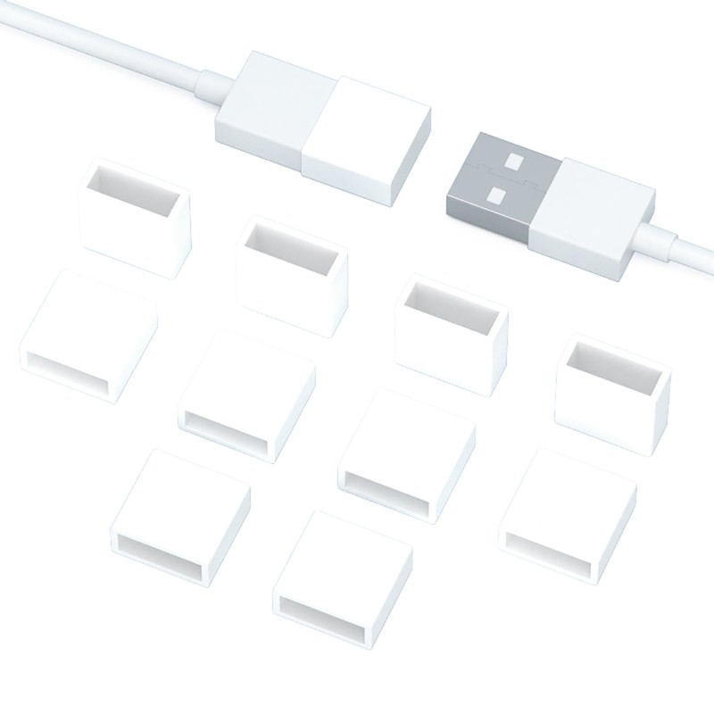 10 Pcs USB Port Protective Cover USB A Male Anti Dust Plug Stopper Cap Cover