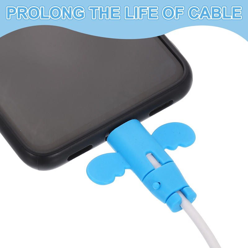 24Pcs Charger Cable Protector, Flexible Cute Wire Cord Saver Organizer, Yellow gallery