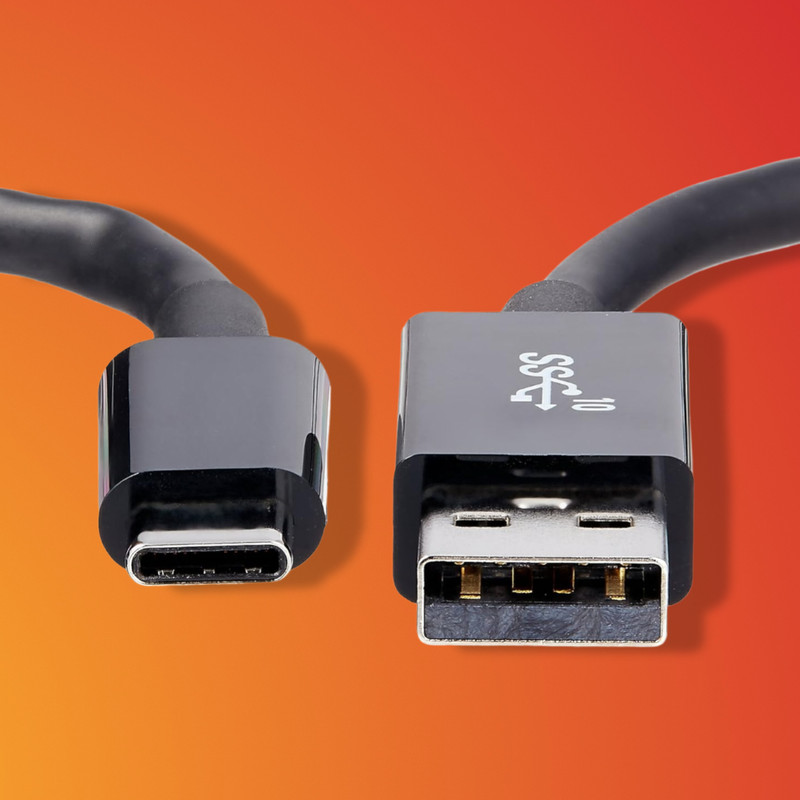 USB-C to USB-A 3.1 Gen 2 Adapter Cable 3ft 10Gbps Fast Charger Black gallery